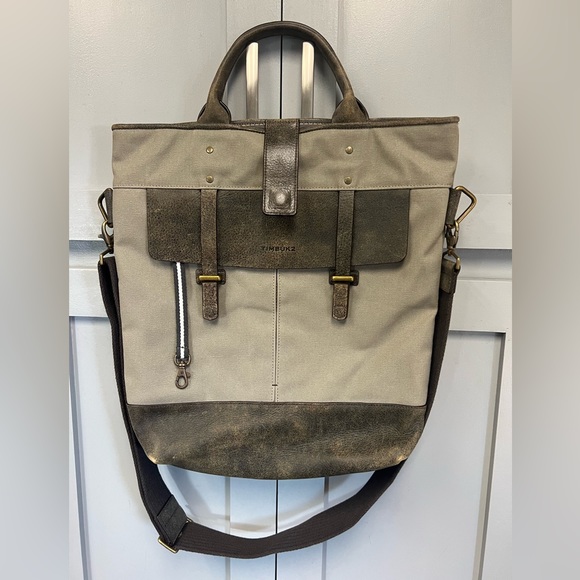 Timbuk2 Bags Timbuk2 Canvas Distressed Leather Messenger Bag Poshmark